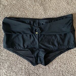 Black Swim Short Bottoms 2X NWT